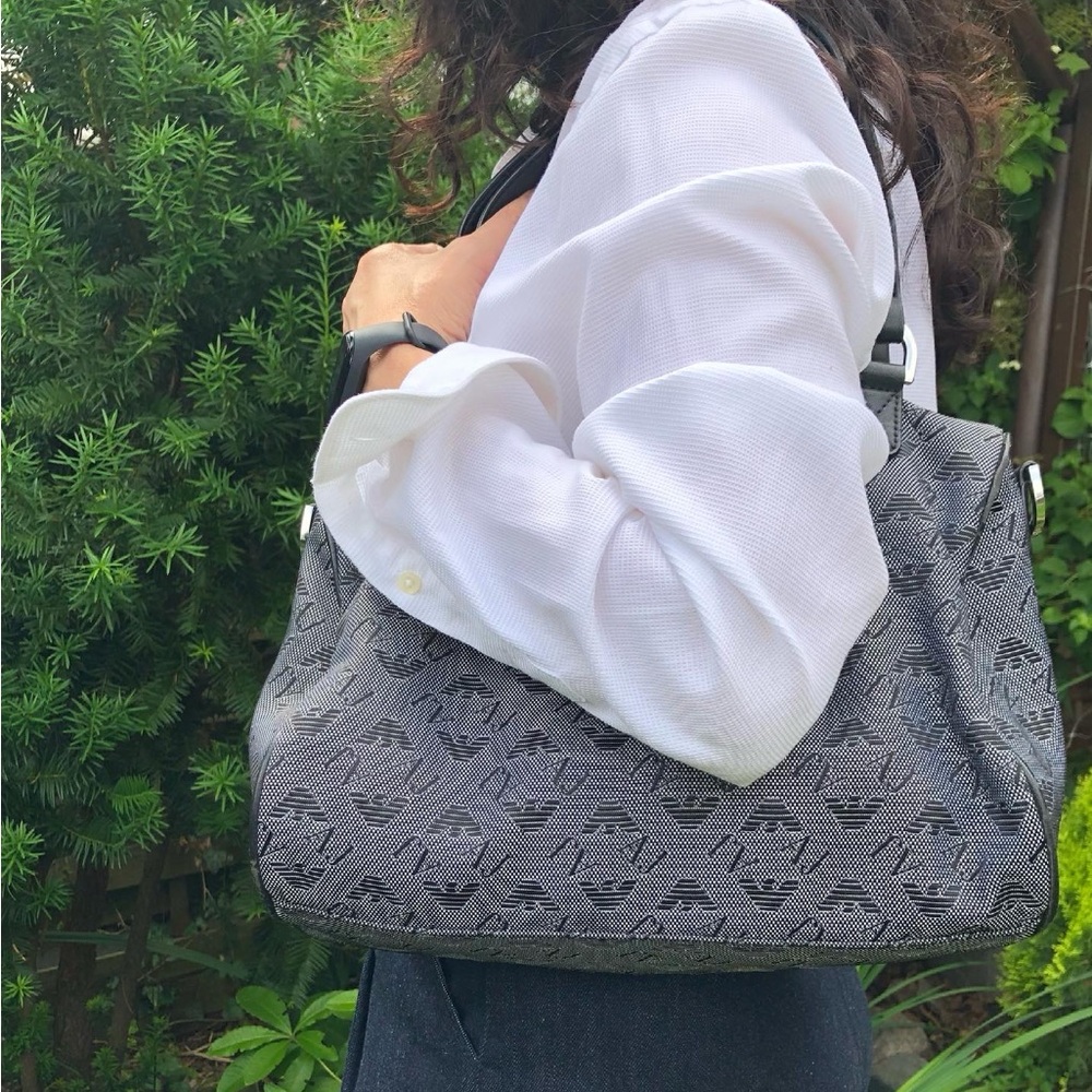 Armani Jeans Monochrome Patterned Tote